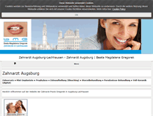Tablet Screenshot of ihre-zahnarztpraxis-augsburg.de